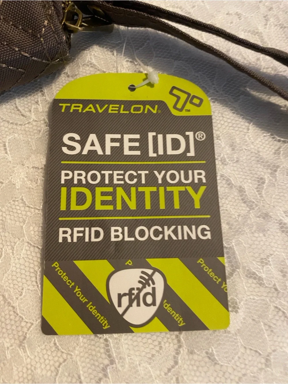 Travelon quilted Wristlet Wallet -RFID blocking to protect cards and ID.